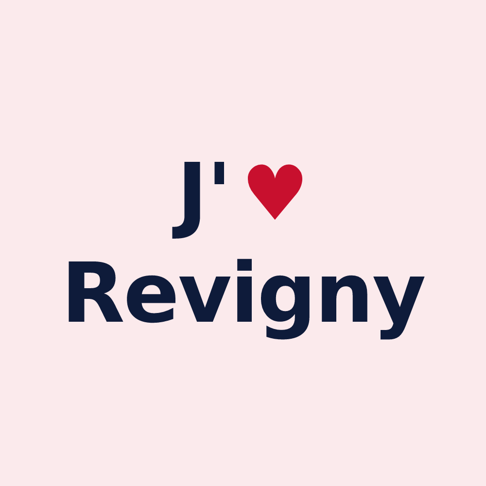 Magnet personnalisé Revigny — design J'aime Revigny
