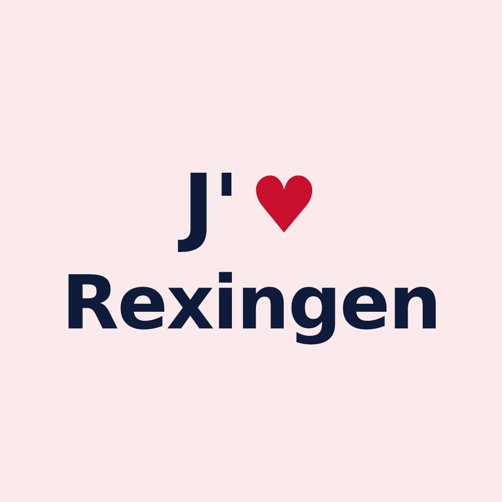 Magnet personnalisé Rexingen — design « J'aime Rexingen » imprimé sur le magnet