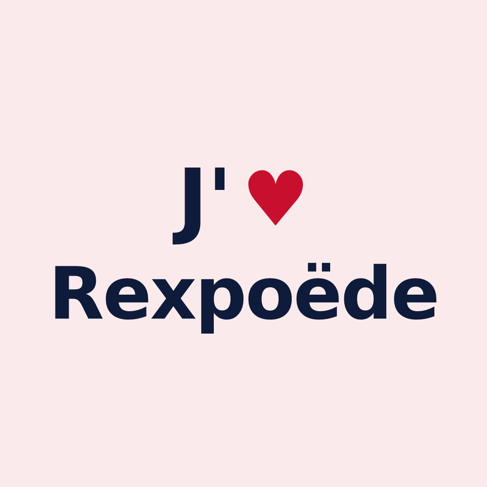 Magnet personnalisé Rexpoëde — design J'aime Rexpoëde