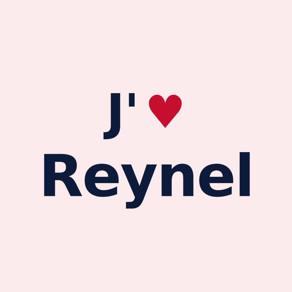 Magnet personnalisé Reynel — design « J'aime Reynel » imprimé sur le magnet
