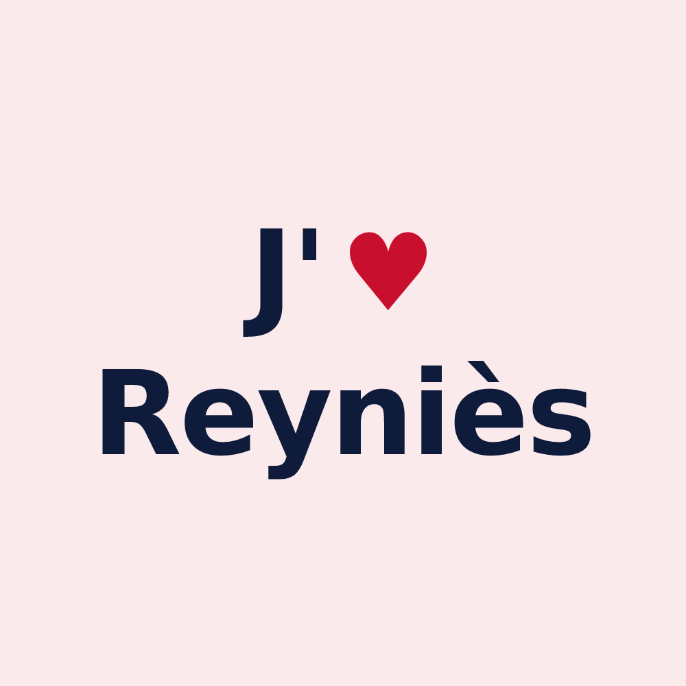 Magnet personnalisé Reyniès — design J'aime Reyniès