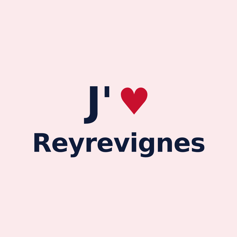 Magnet personnalisé Reyrevignes — design J'aime Reyrevignes