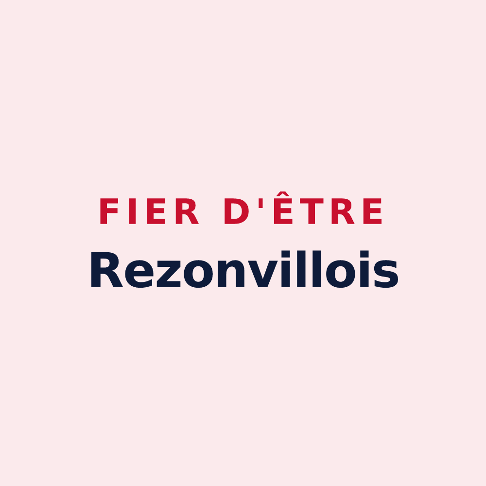 Magnet « Fier d'être Rezonvillois » — design pour Rezonville-Vionville