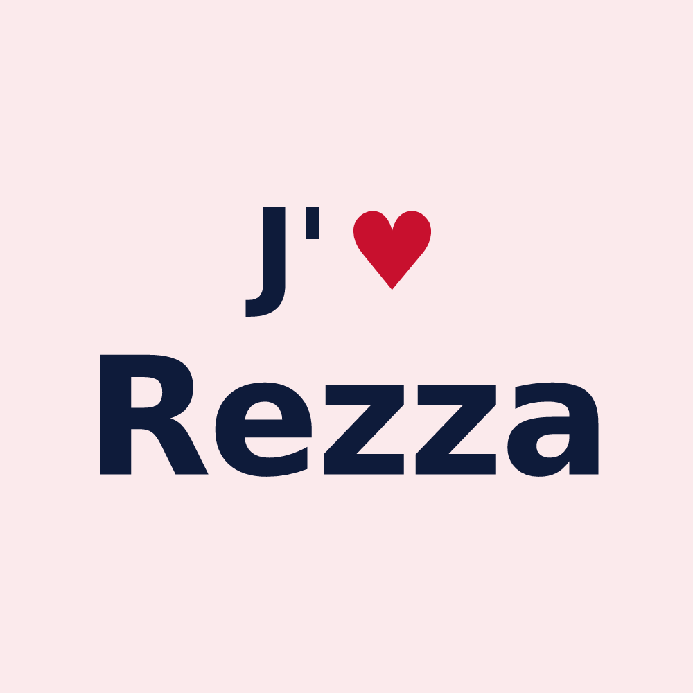 Magnet personnalisé Rezza — design J'aime Rezza