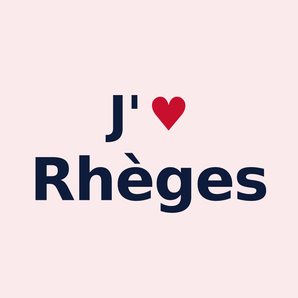 Magnet personnalisé Rhèges — design J'aime Rhèges