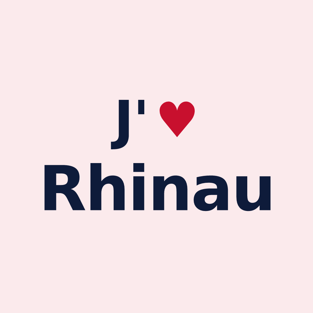 Magnet personnalisé Rhinau — design J'aime Rhinau