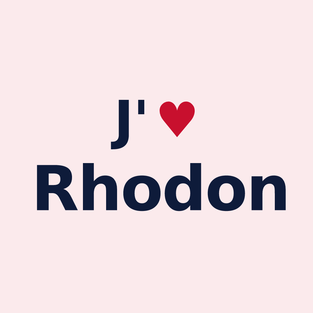 Magnet personnalisé Rhodon — design J'aime Rhodon
