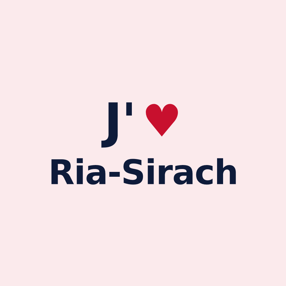 Magnet personnalisé Ria-Sirach — design J'aime Ria-Sirach