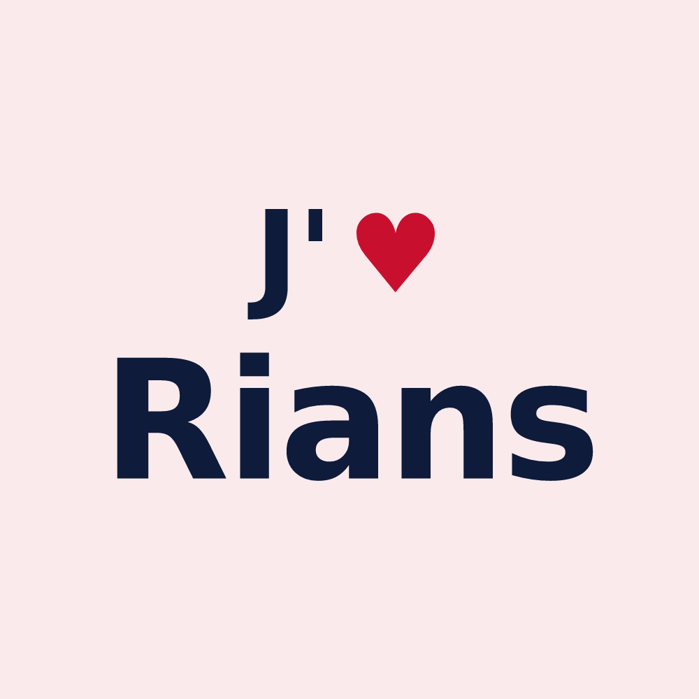 Magnet personnalisé Rians — design J'aime Rians