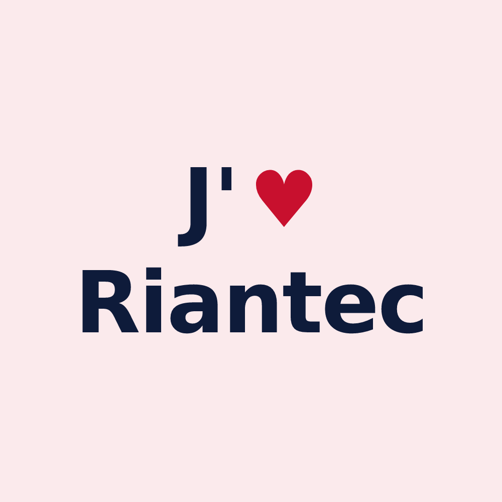 Magnet personnalisé Riantec — design J'aime Riantec