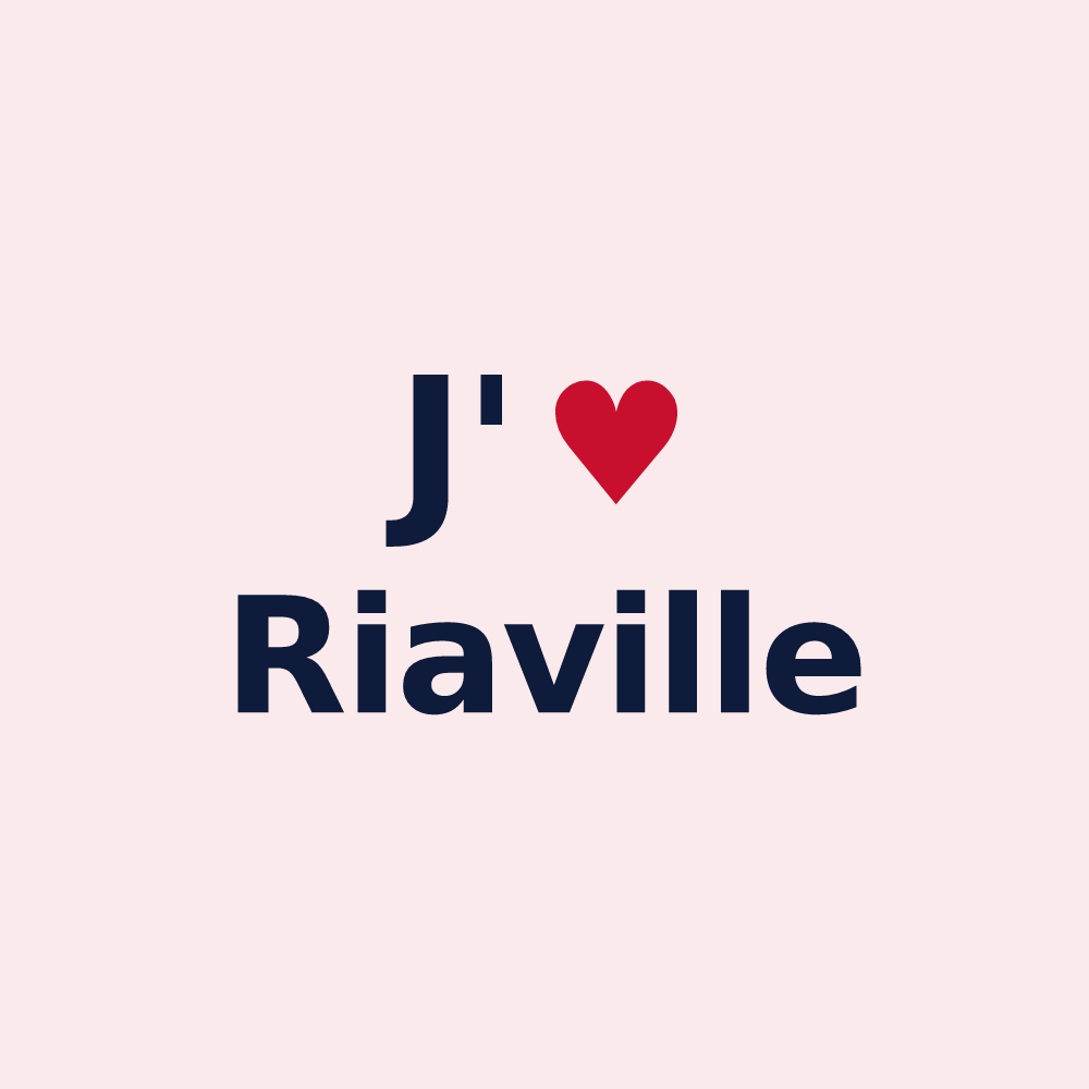 Magnet personnalisé Riaville — design J'aime Riaville