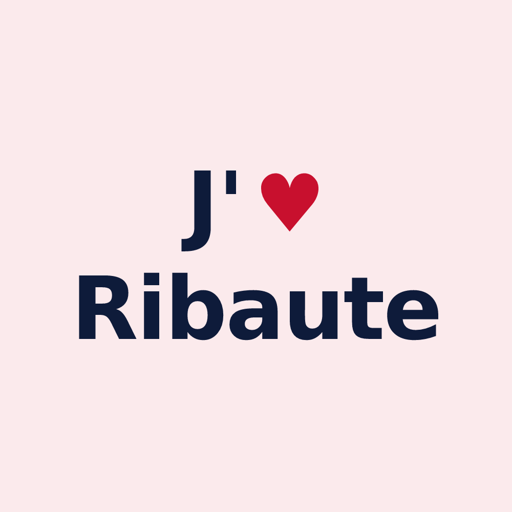 Magnet personnalisé Ribaute — design J'aime Ribaute