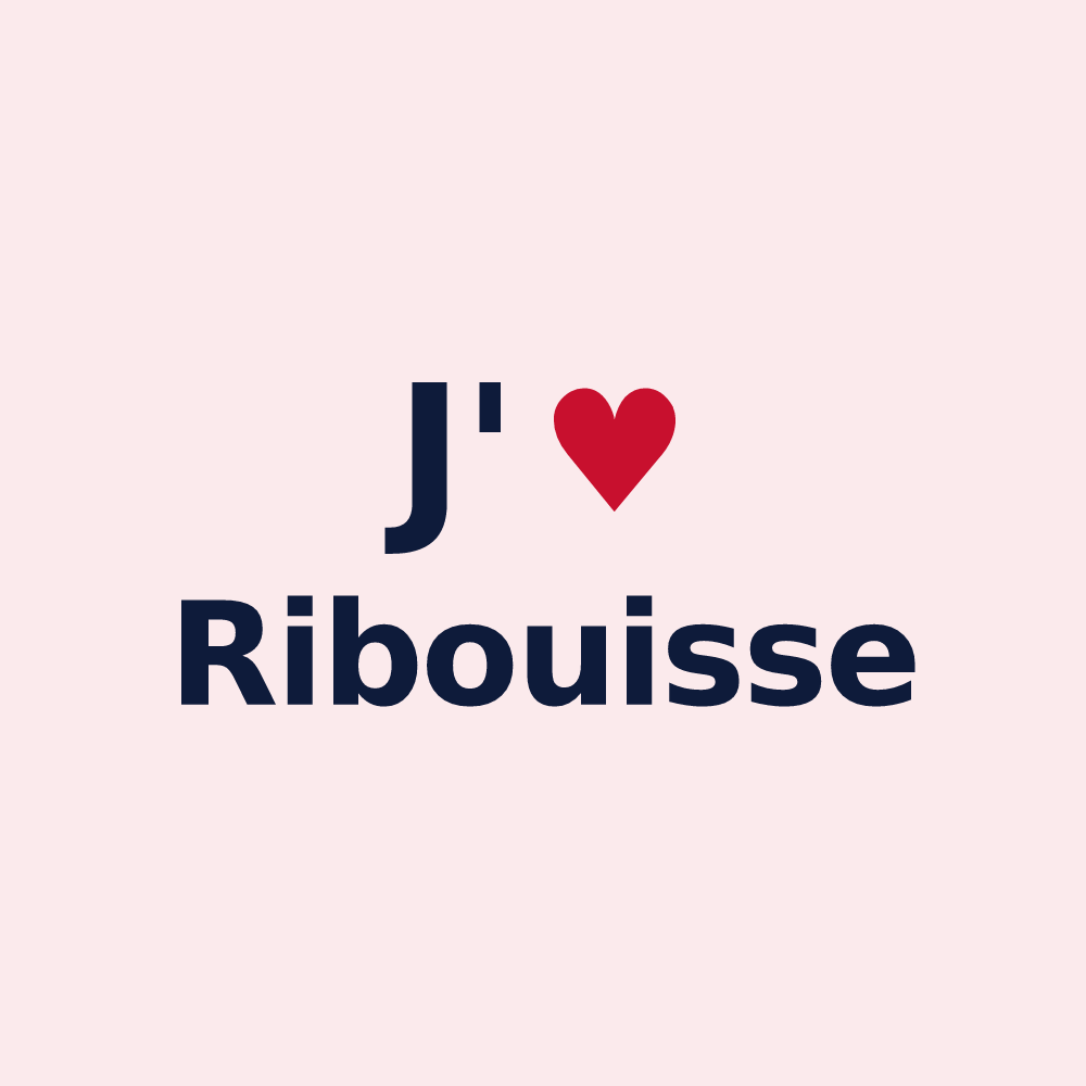 Magnet personnalisé Ribouisse — design J'aime Ribouisse