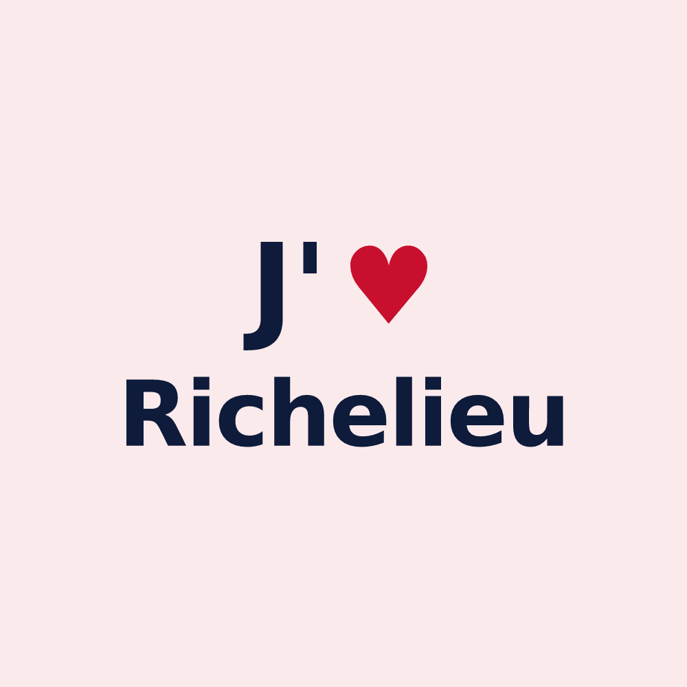 Magnet personnalisé Richelieu — design J'aime Richelieu