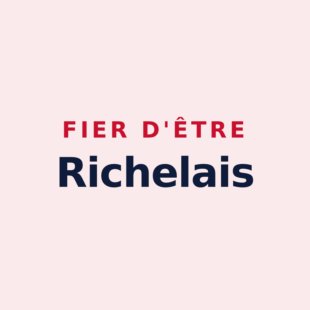 Magnet « Fier d'être Richelais » — design pour Richelieu