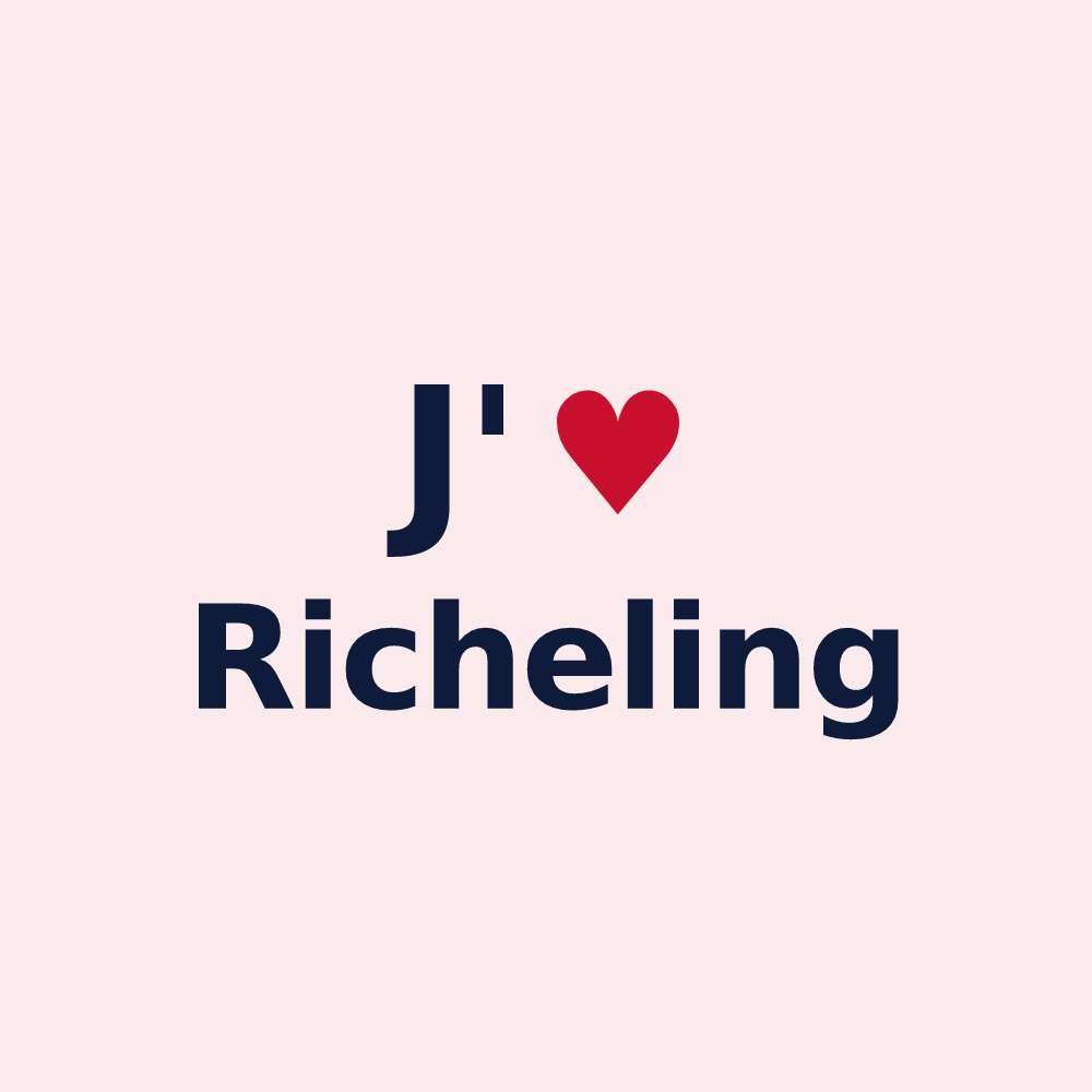 Magnet personnalisé Richeling — design « J'aime Richeling » imprimé sur le magnet