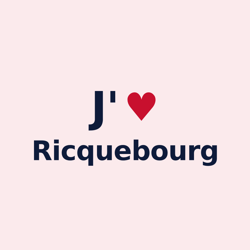 Magnet personnalisé Ricquebourg — design J'aime Ricquebourg