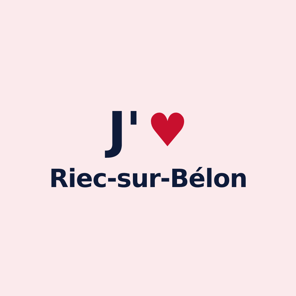 Magnet personnalisé Riec-sur-Bélon — design J'aime Riec-sur-Bélon