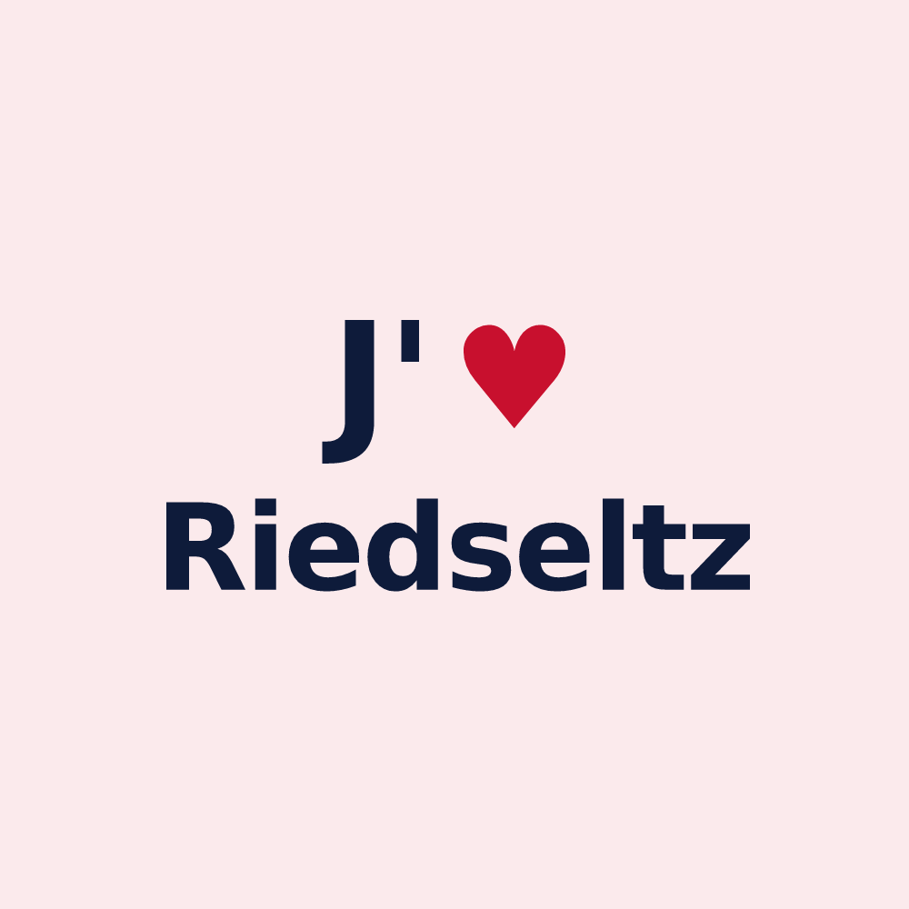 Magnet personnalisé Riedseltz — design « J'aime Riedseltz » imprimé sur le magnet