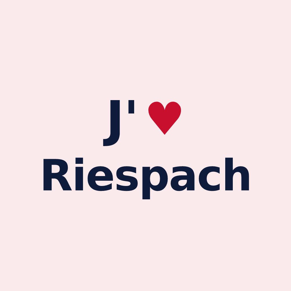 Magnet personnalisé Riespach — design J'aime Riespach
