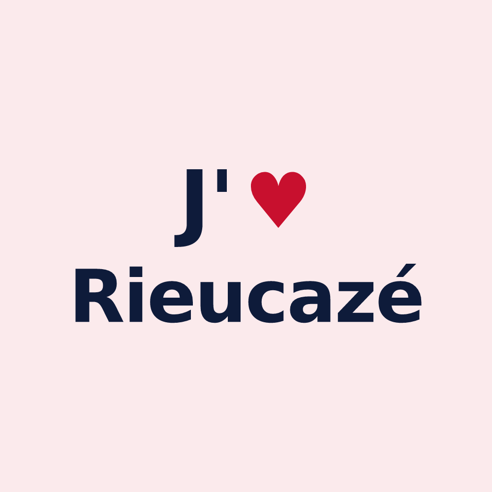 Magnet personnalisé Rieucazé — design J'aime Rieucazé