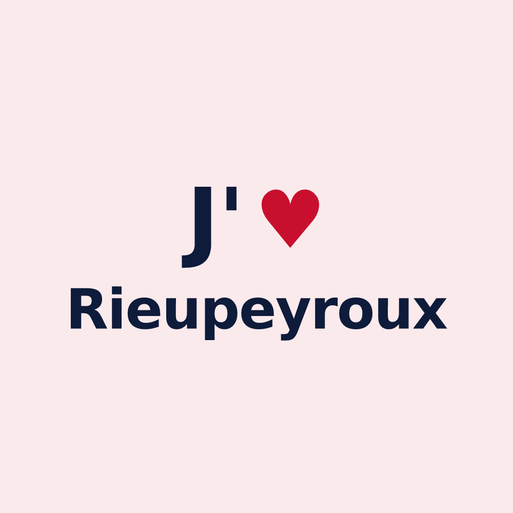 Magnet personnalisé Rieupeyroux — design J'aime Rieupeyroux