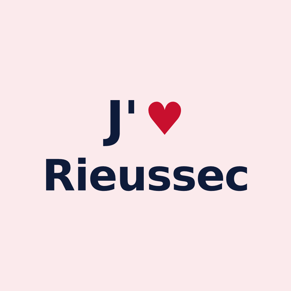 Magnet personnalisé Rieussec — design J'aime Rieussec