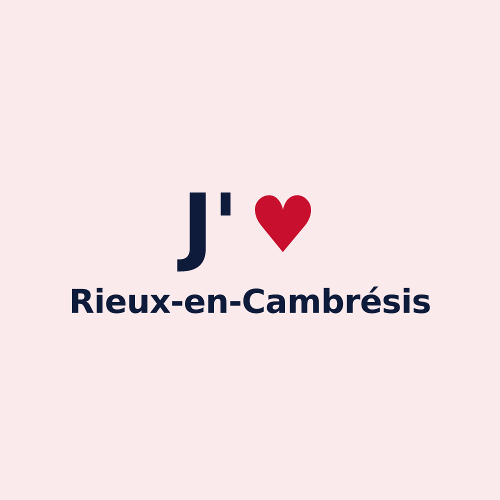 Magnet personnalisé Rieux-en-Cambrésis — design J'aime Rieux-en-Cambrésis