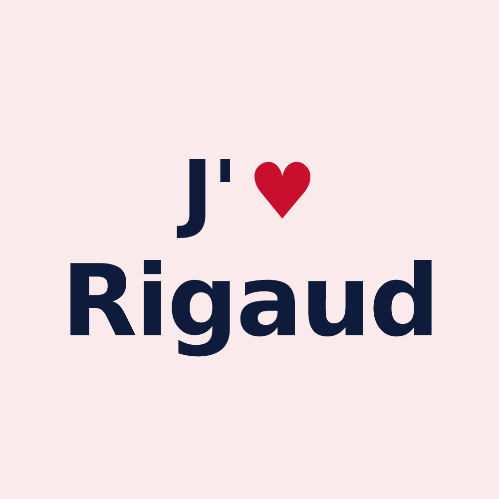 Magnet personnalisé Rigaud — design J'aime Rigaud