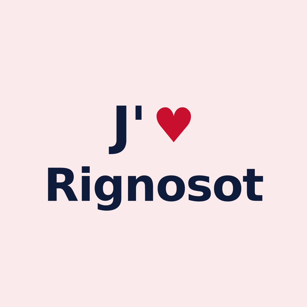 Magnet personnalisé Rignosot — design J'aime Rignosot
