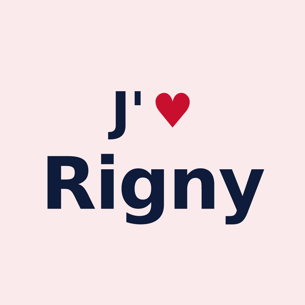 Magnet personnalisé Rigny — design J'aime Rigny