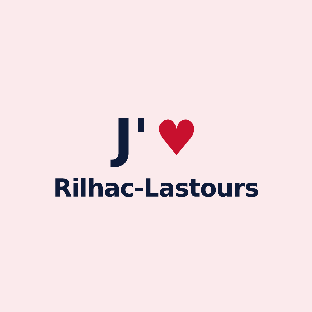 Magnet personnalisé Rilhac-Lastours — design J'aime Rilhac-Lastours