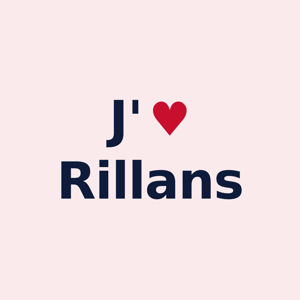 Magnet personnalisé Rillans — design J'aime Rillans