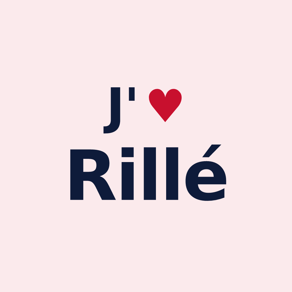 Magnet personnalisé Rillé — design J'aime Rillé
