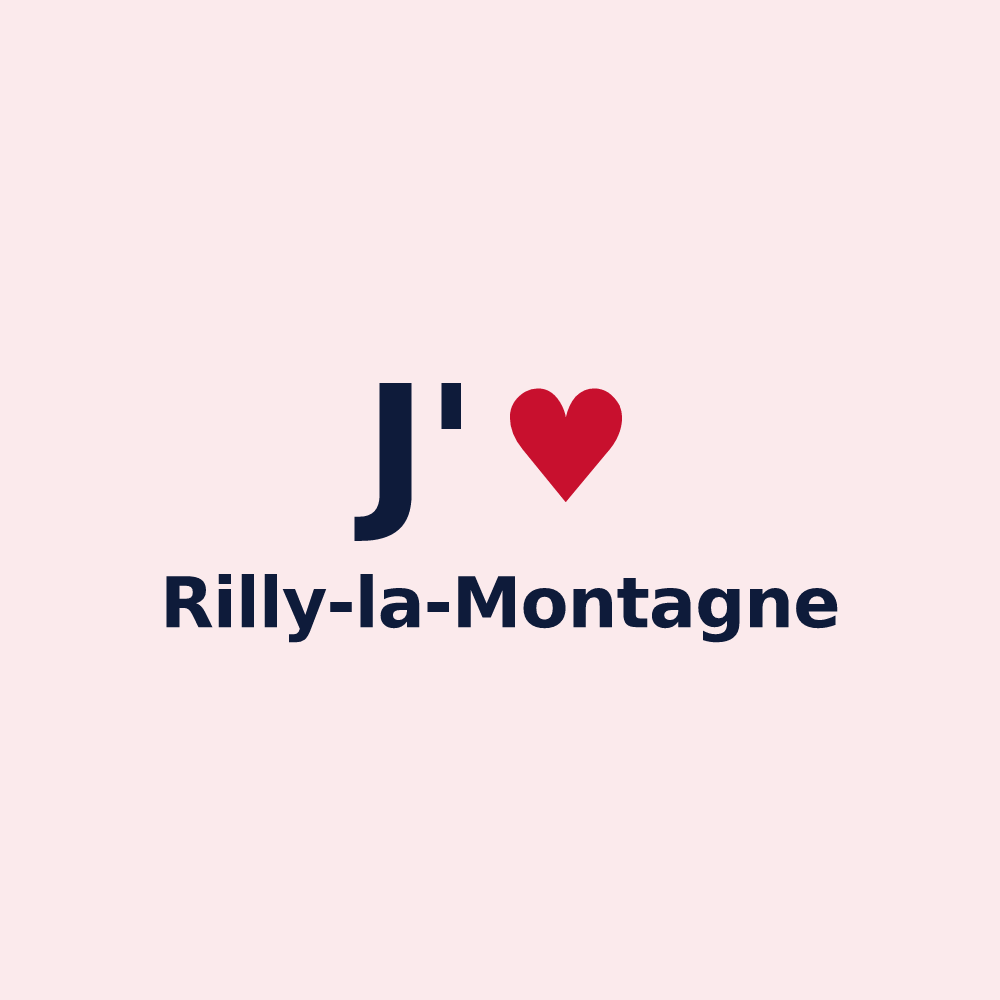 Magnet personnalisé Rilly-la-Montagne — design J'aime Rilly-la-Montagne