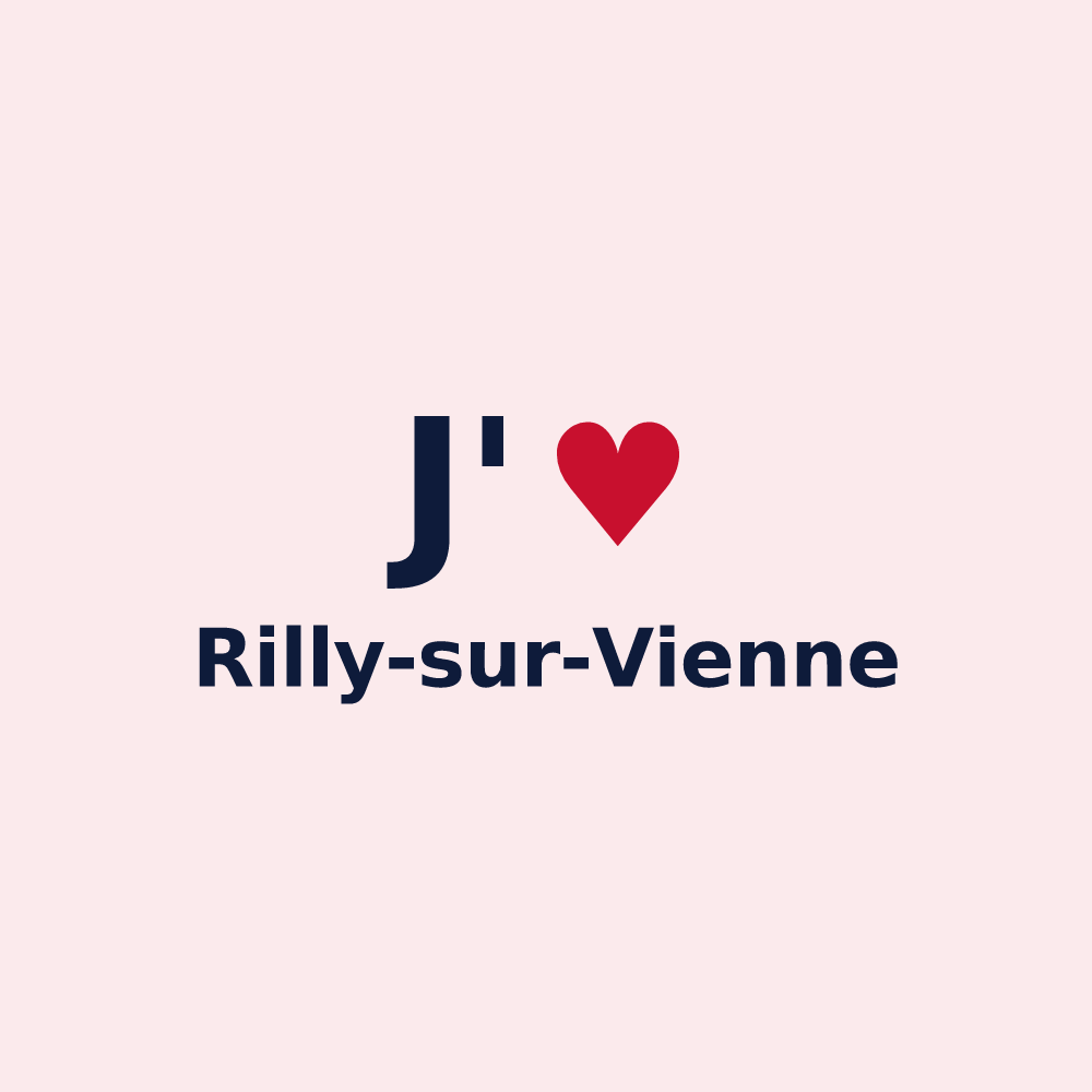 Magnet personnalisé Rilly-sur-Vienne — design J'aime Rilly-sur-Vienne