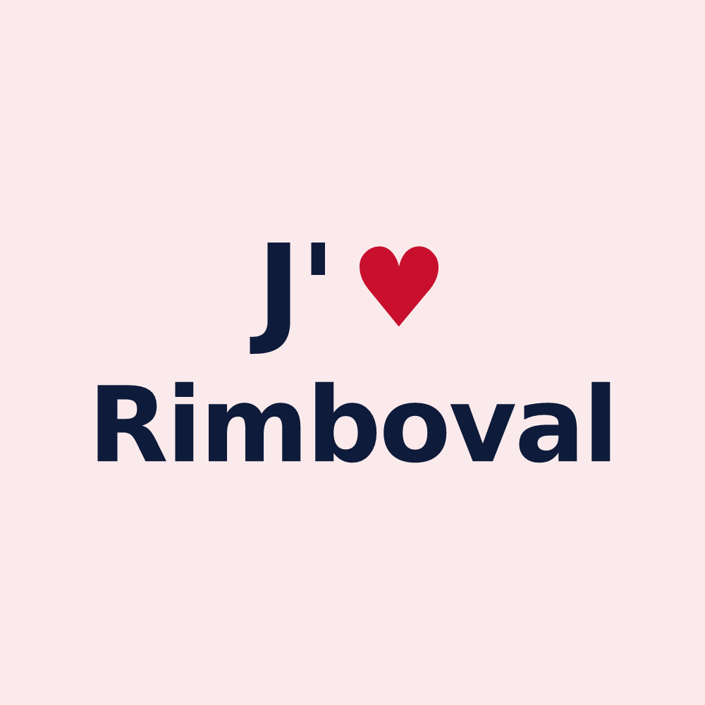 Magnet personnalisé Rimboval — design J'aime Rimboval