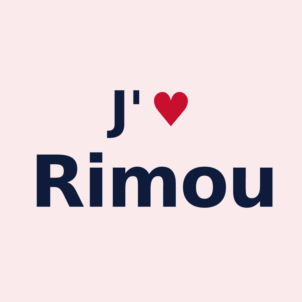 Magnet personnalisé Rimou — design J'aime Rimou
