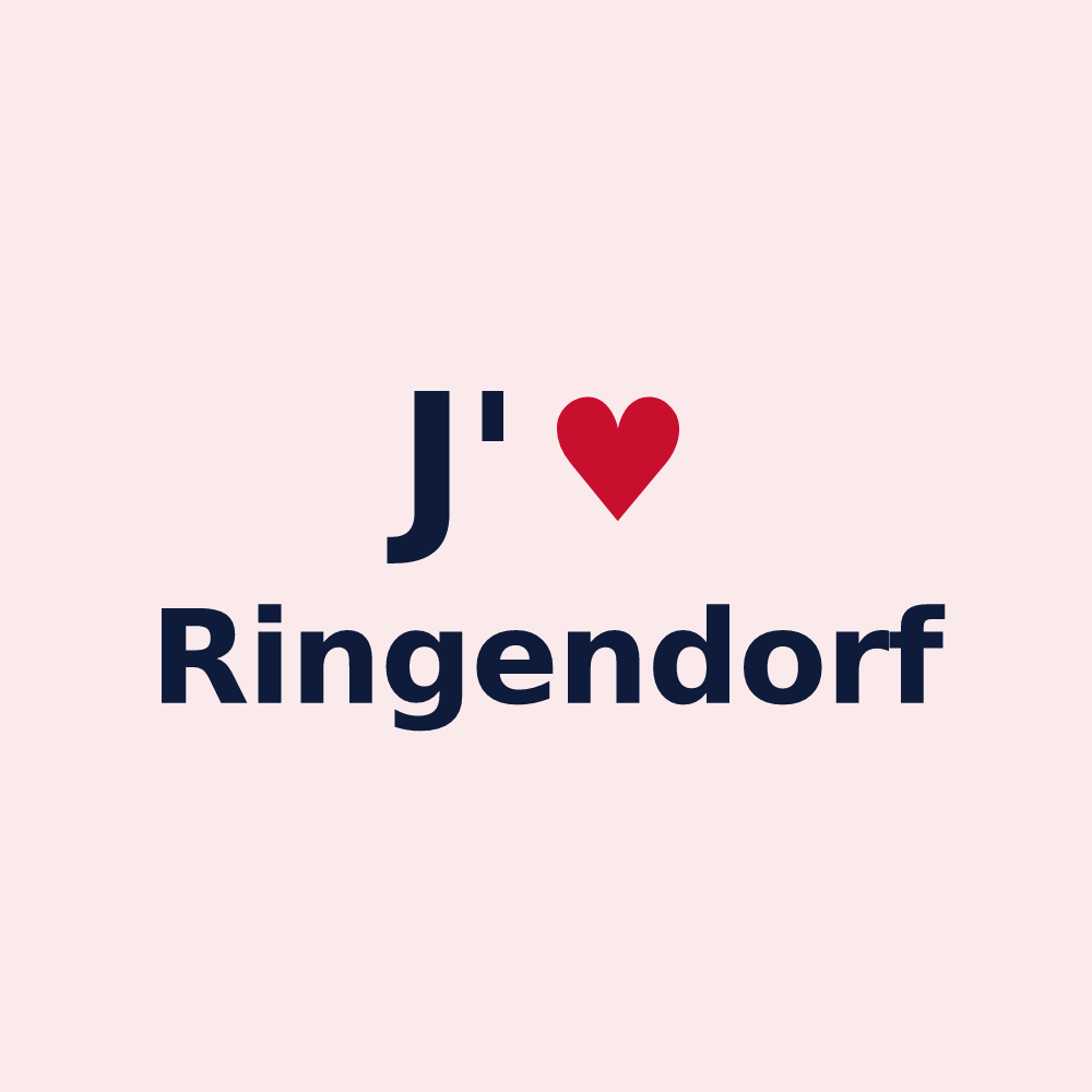 Magnet personnalisé Ringendorf — design J'aime Ringendorf