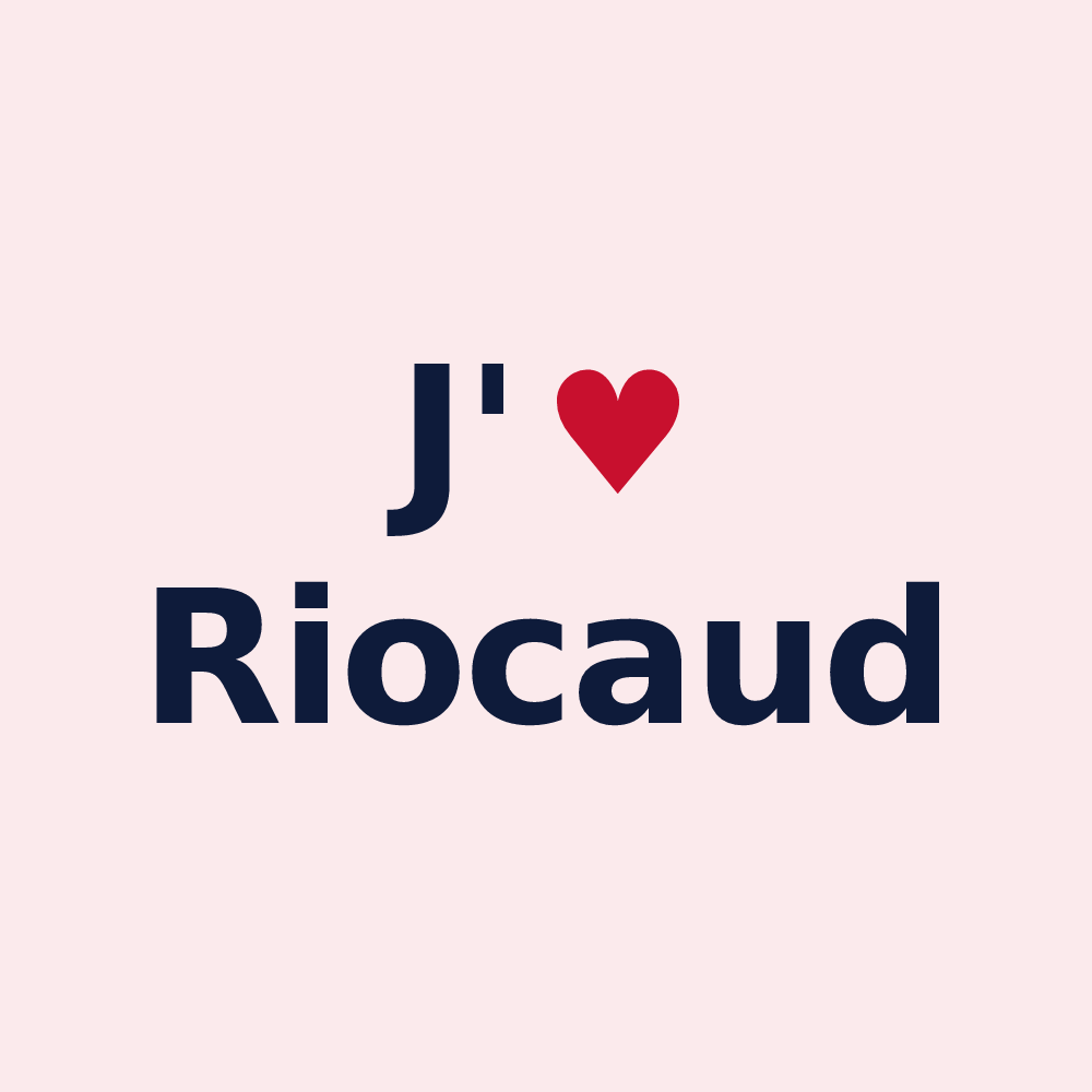 Magnet personnalisé Riocaud — design J'aime Riocaud