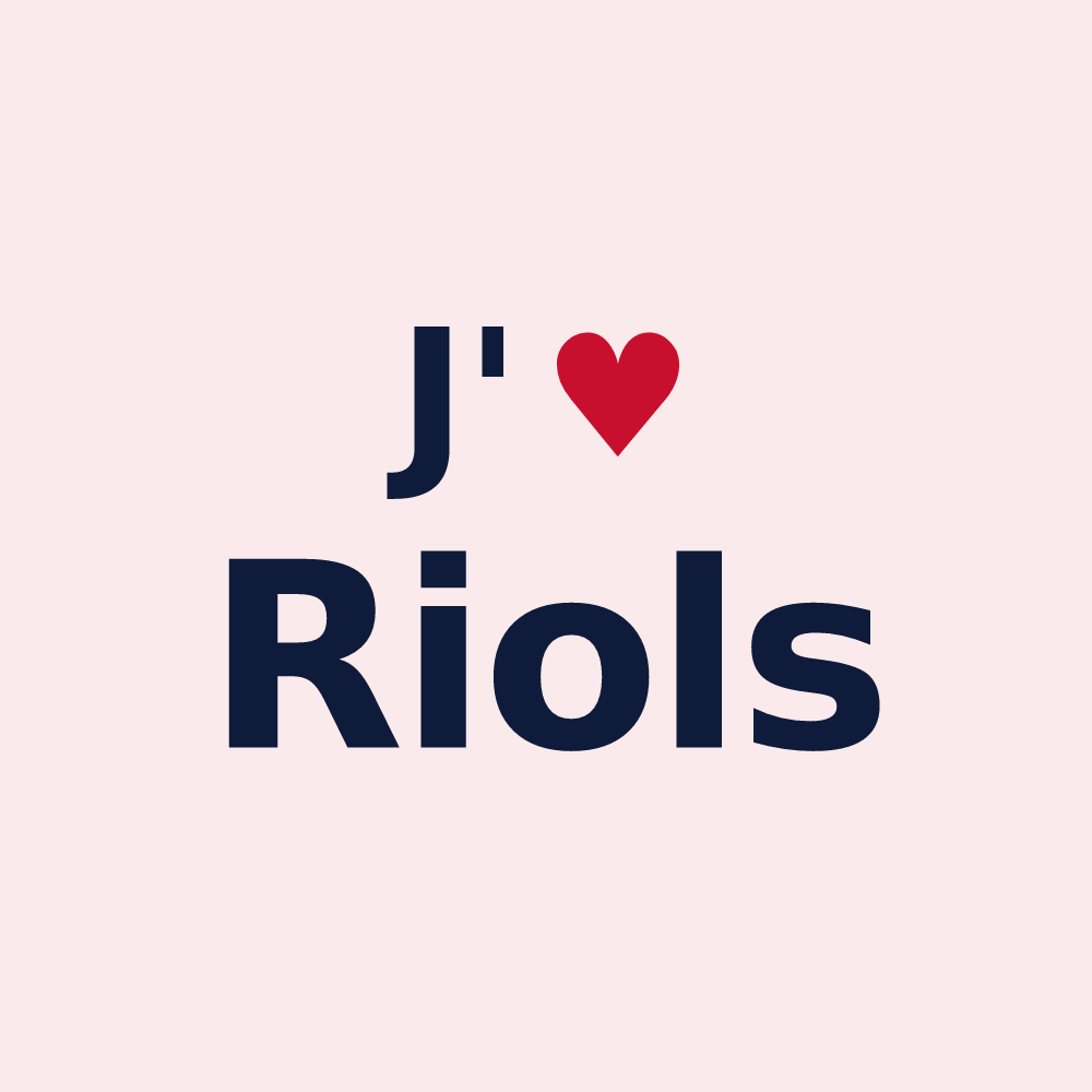 Magnet personnalisé Riols — design J'aime Riols