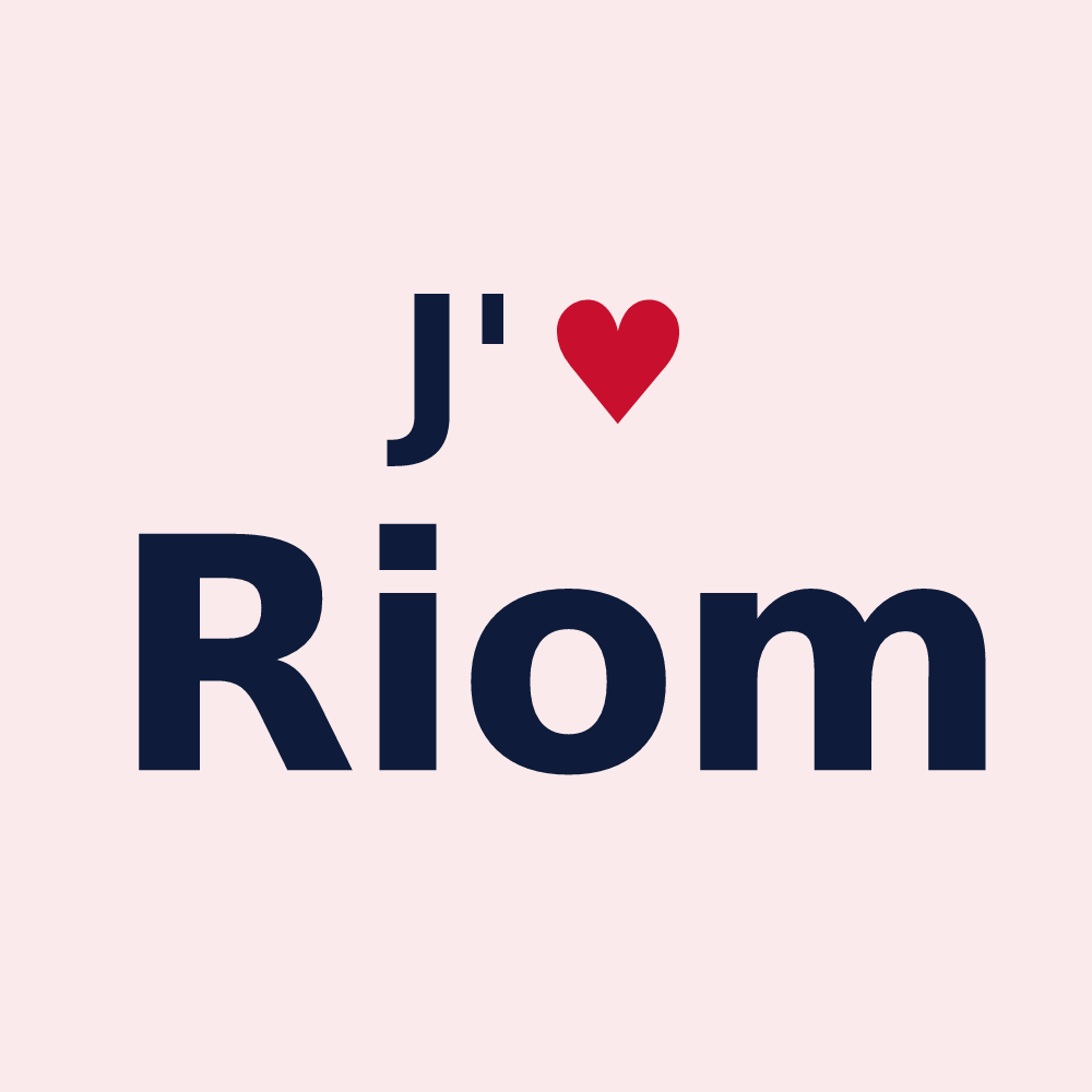 Magnet personnalisé Riom — design J'aime Riom