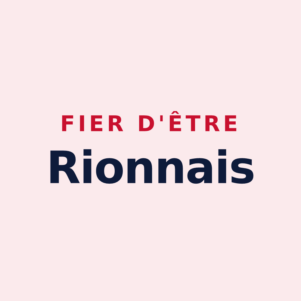 Magnet « Fier d'être Rionnais » — design pour Rion-des-Landes