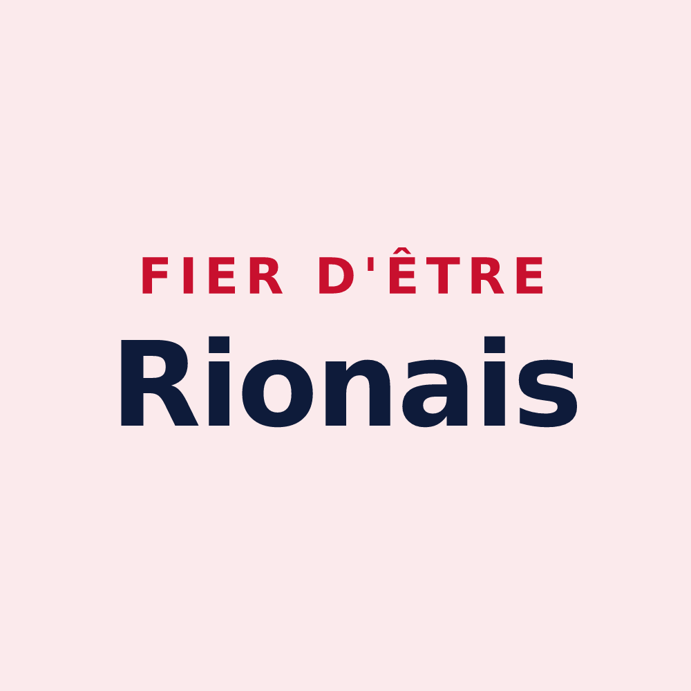 Magnet « Fier d'être Rionais » — design pour Rions