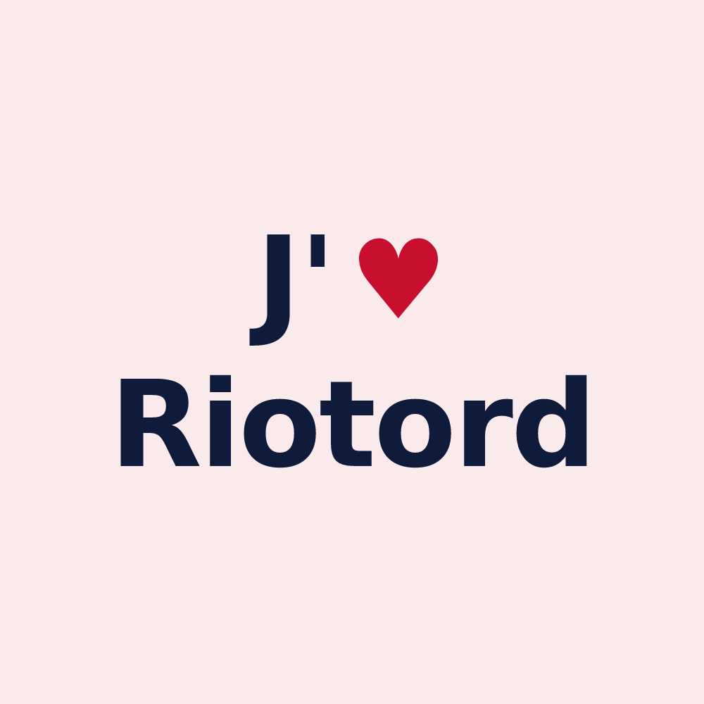 Magnet personnalisé Riotord — design J'aime Riotord
