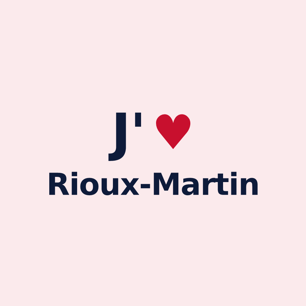 Magnet personnalisé Rioux-Martin — design J'aime Rioux-Martin