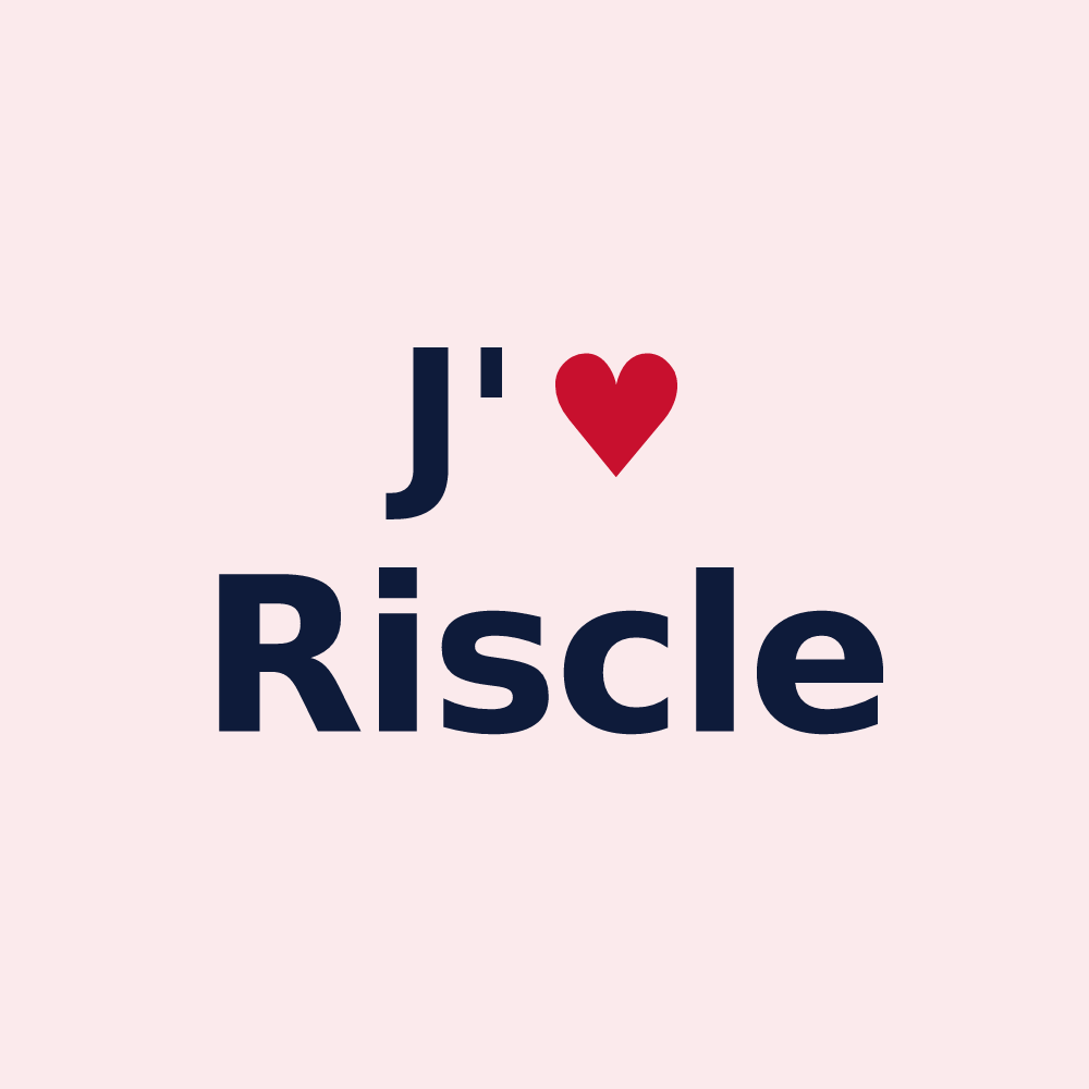 Magnet personnalisé Riscle — design J'aime Riscle