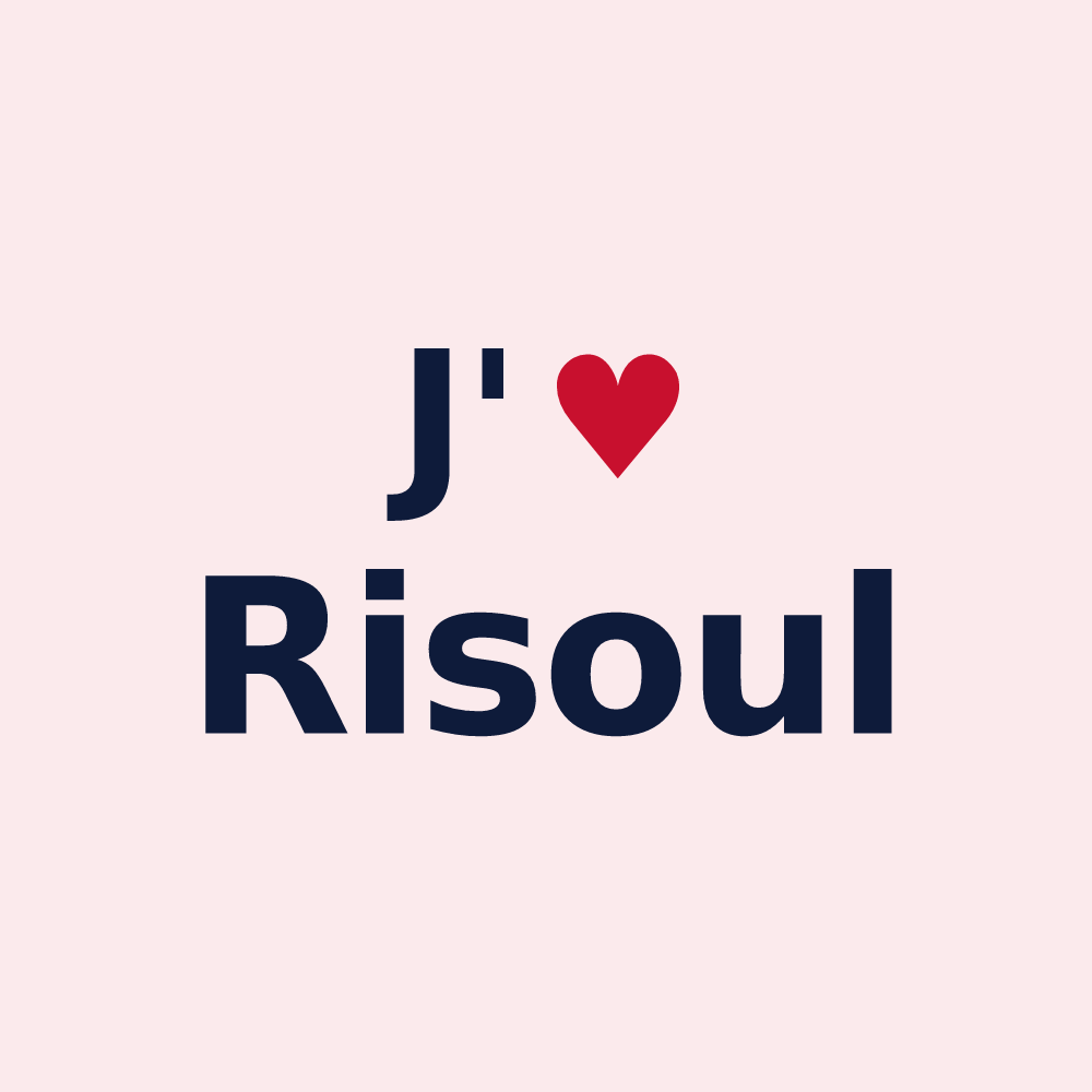 Magnet personnalisé Risoul — design J'aime Risoul
