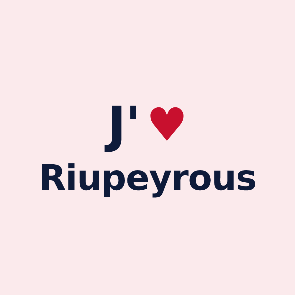 Magnet personnalisé Riupeyrous — design J'aime Riupeyrous