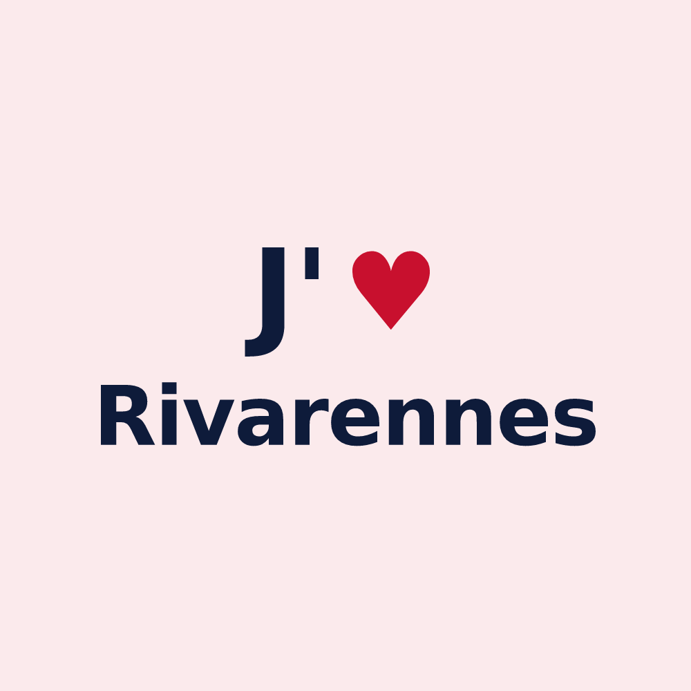 Magnet personnalisé Rivarennes — design J'aime Rivarennes